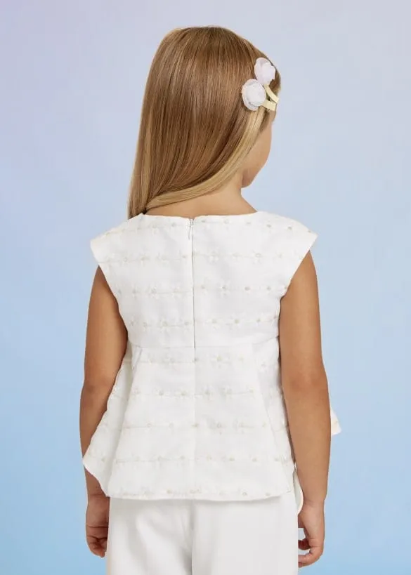 Abel & Lula Embroidered Organza Blouse