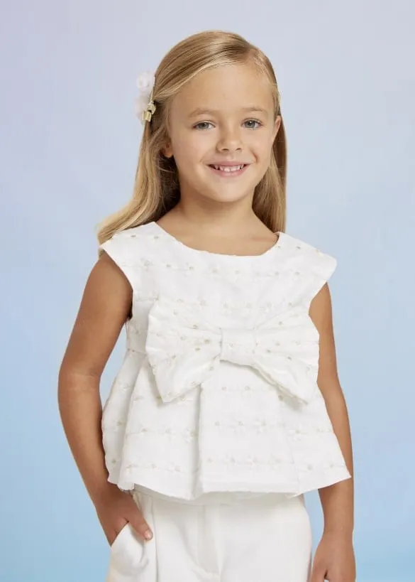 Abel & Lula Embroidered Organza Blouse