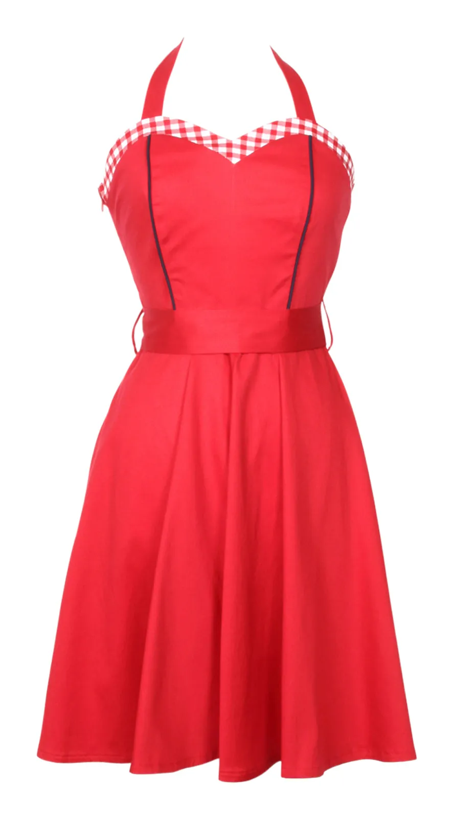 Anita Swing Dress in Red
