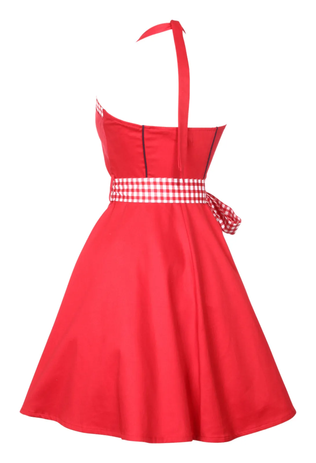 Anita Swing Dress in Red
