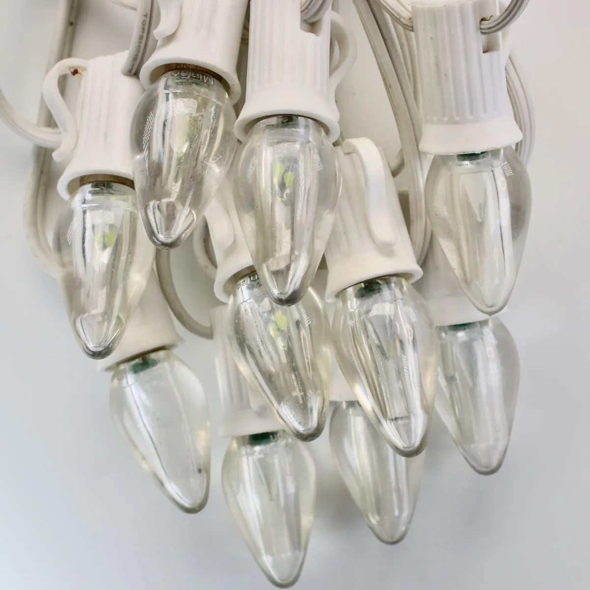 C7 Pure (Cool) White Smooth LED Bulbs E12 Bases (SMD) (25 Pack)