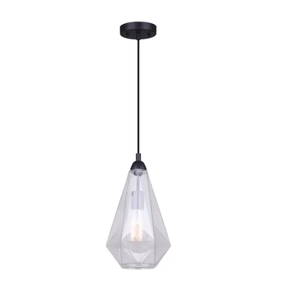 Canarm IPL1006A01BK Dune Geometric Glass Pendant
