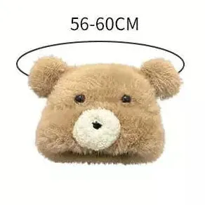 Cute Cartoon Bear Ears Plush Pullover Hat