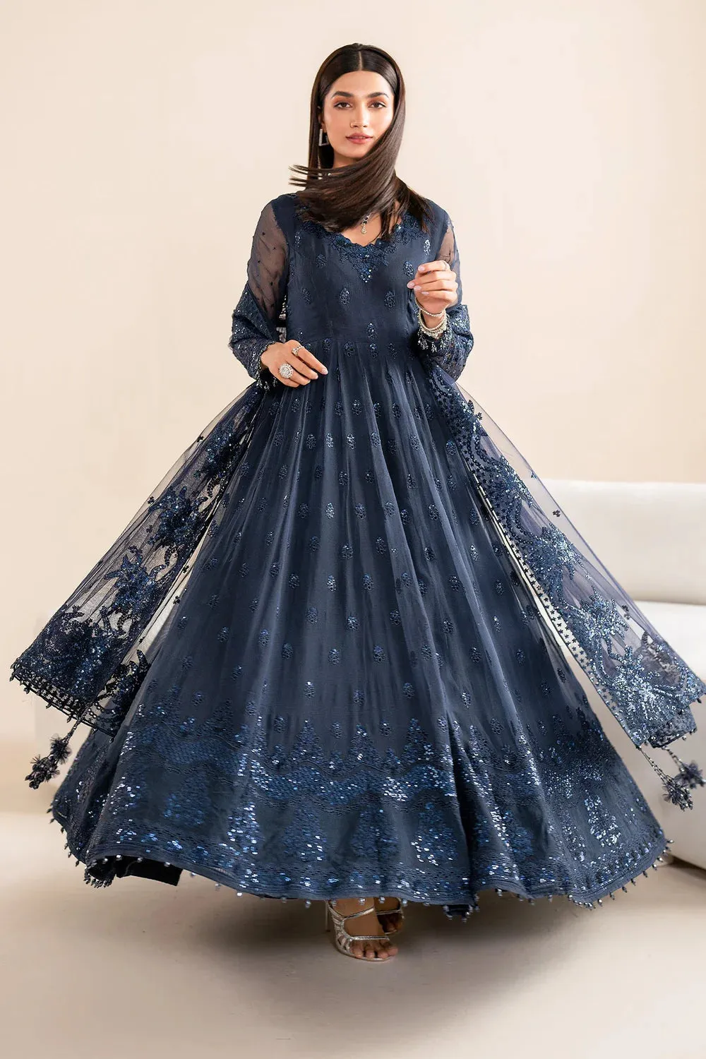 EMBROIDERED CHIFFON UF-617