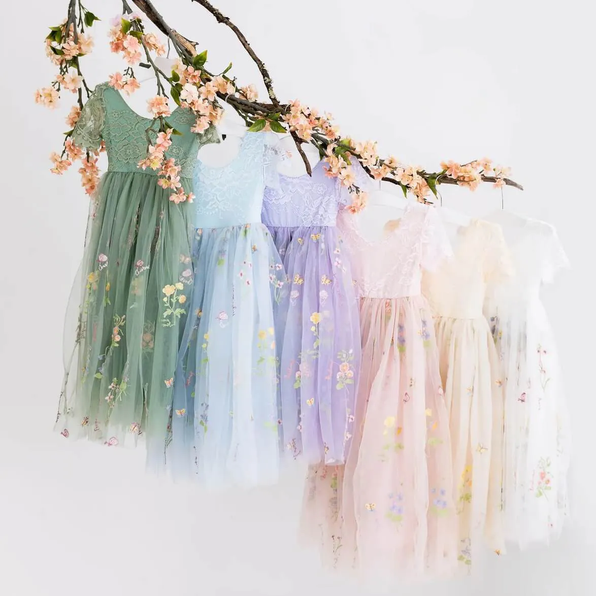 Enchanted Dress - Embroidered Soft Pink