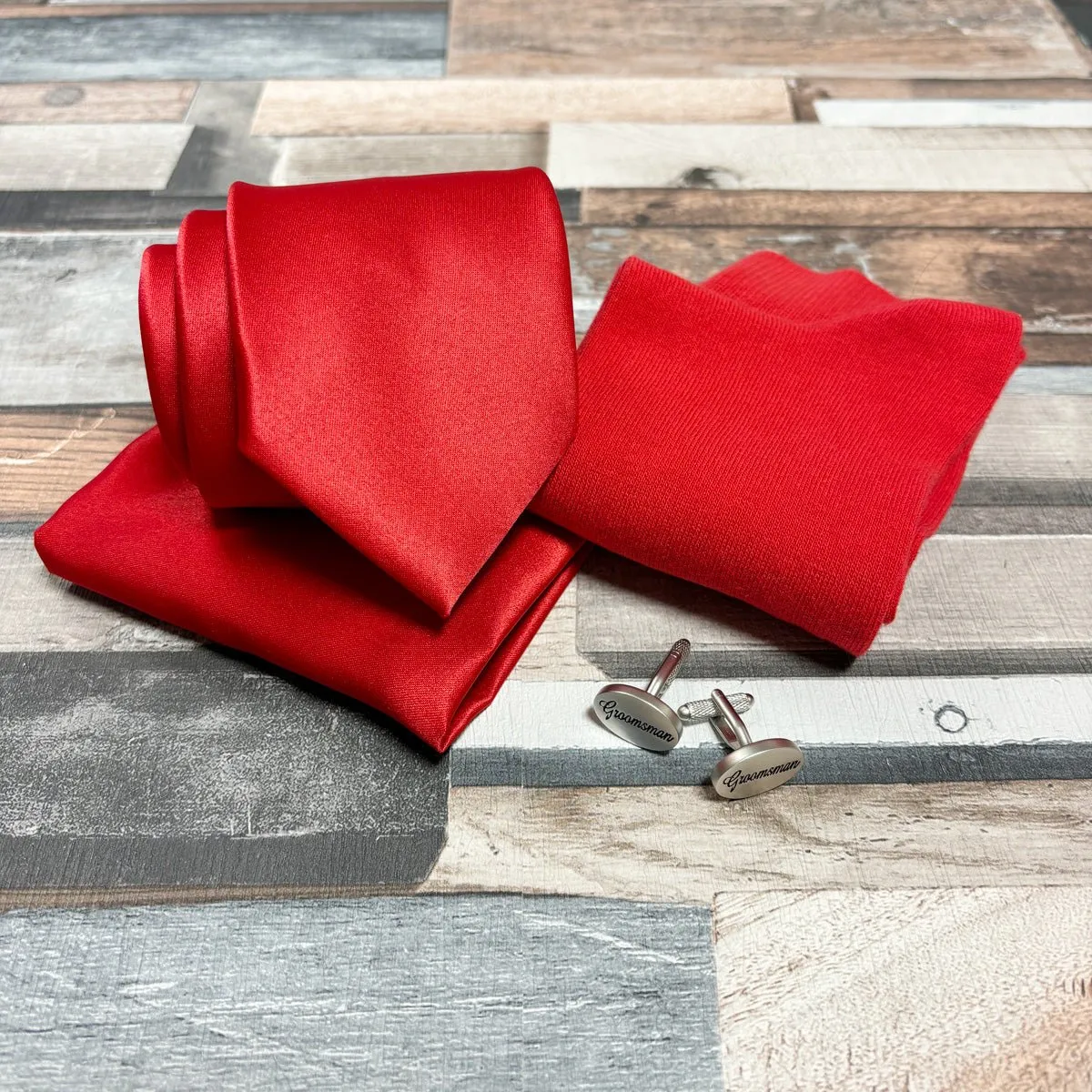 Flame Red Groomsmen Proposal Gift Box
