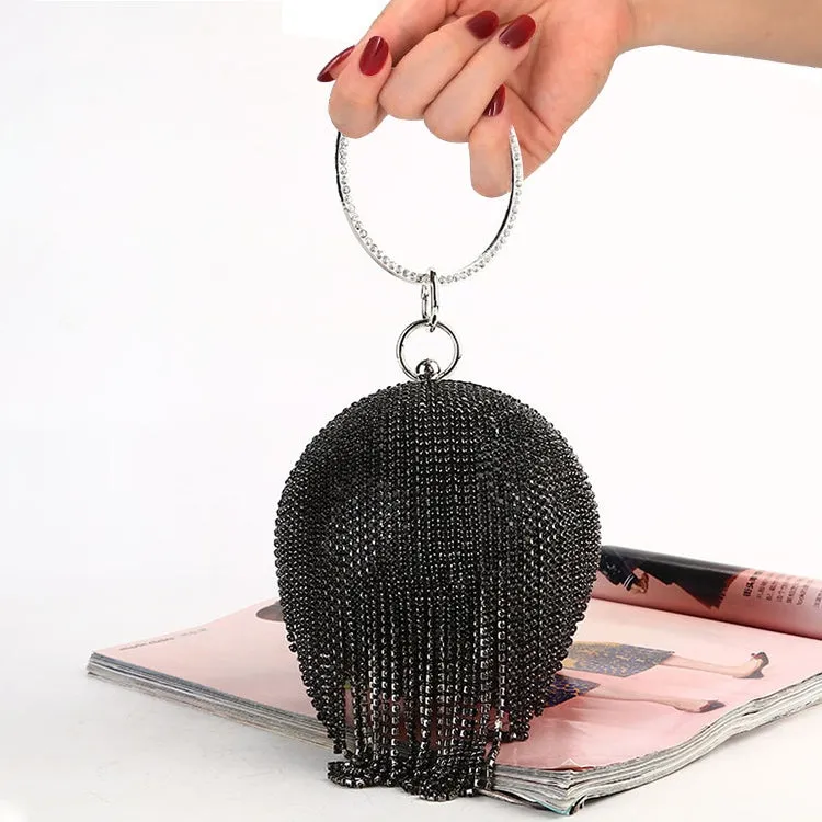 Glamorous Diamond Tassel Evening Clutch for Women - Perfect for Parties and Weddings