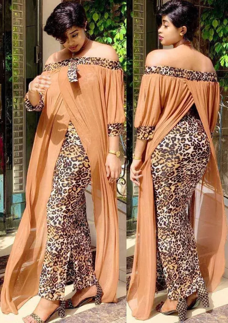 Leopard Printed Dashiki African Dress