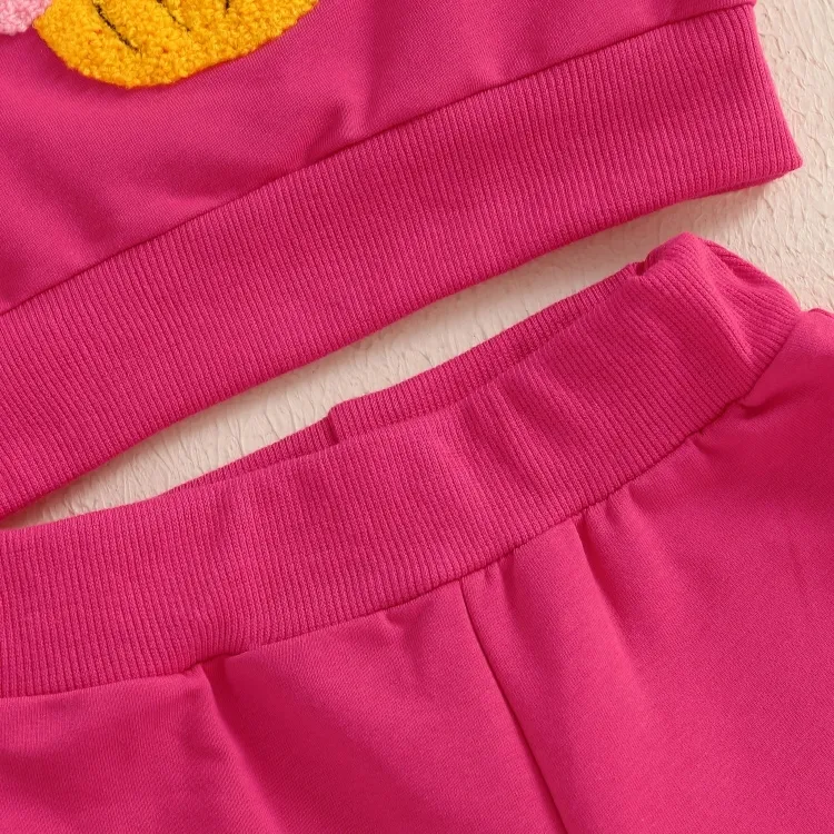 Long Sleeve Sweet Embroidered Baby Set