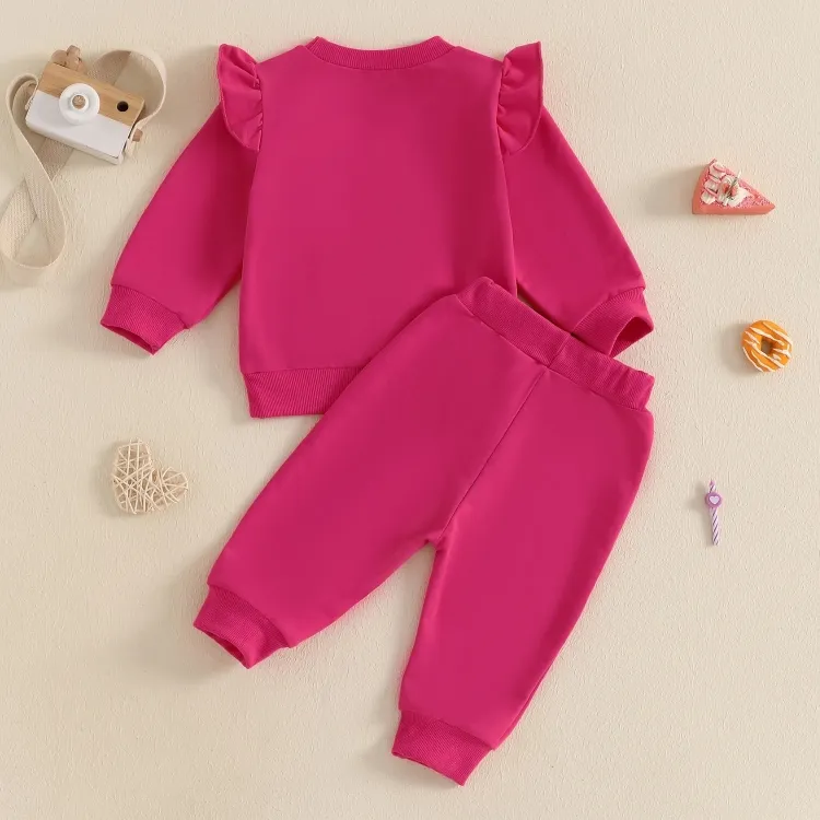 Long Sleeve Sweet Embroidered Baby Set