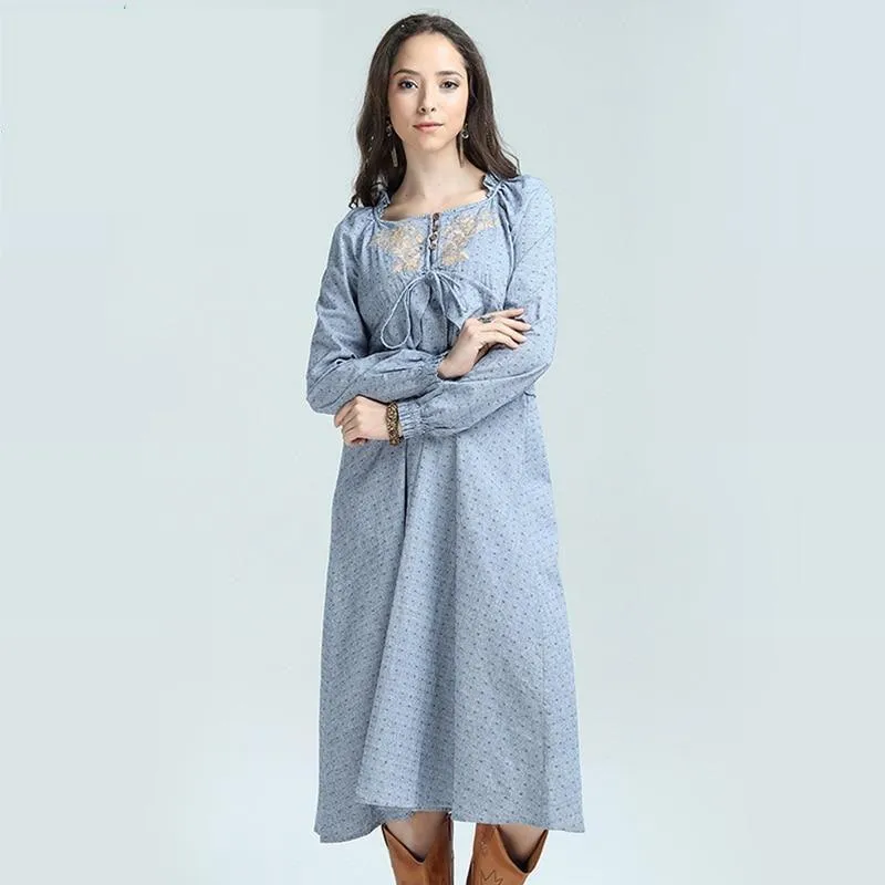 New Cotton Linen Country Dress