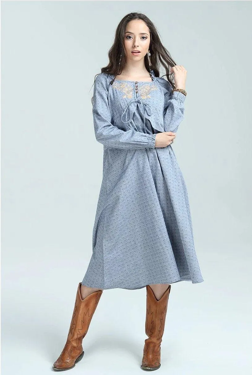 New Cotton Linen Country Dress
