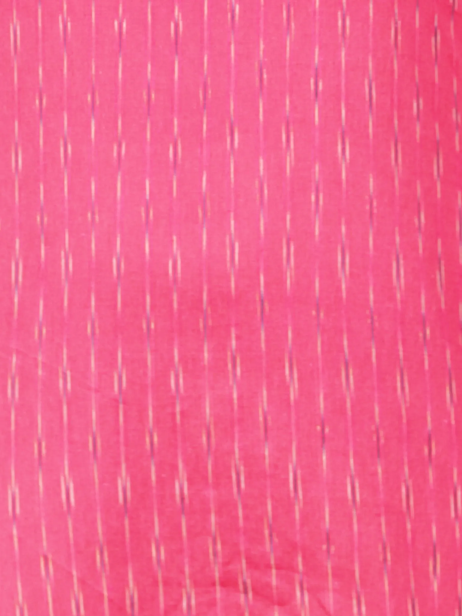 Pink Blue White Handwoven Ikat Off Shoulder Asymmetric Cotton Long Dress -  D283F1473
