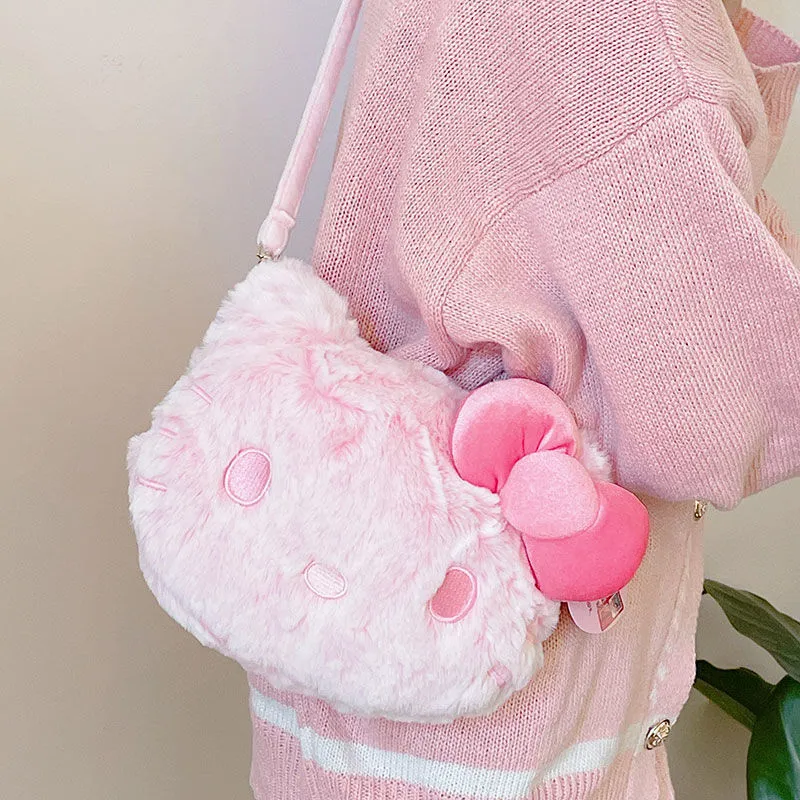 Pink Kitty Plush Handbag - Lovesickdoe