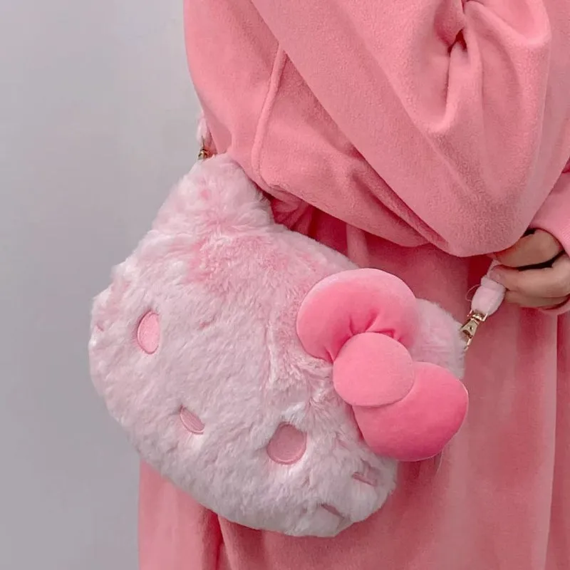 Pink Kitty Plush Handbag - Lovesickdoe