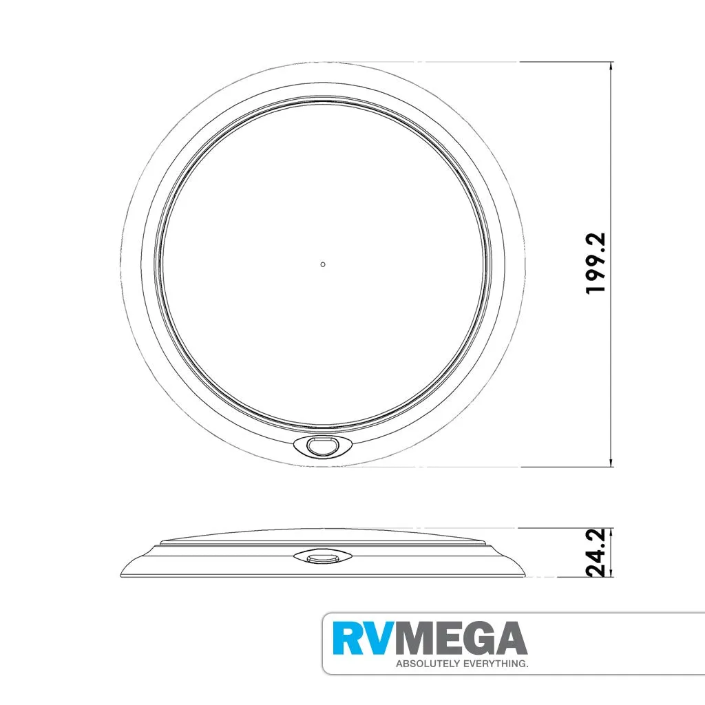 Round White Interior Light 84 LED Cool White  12 Blue LEDs
