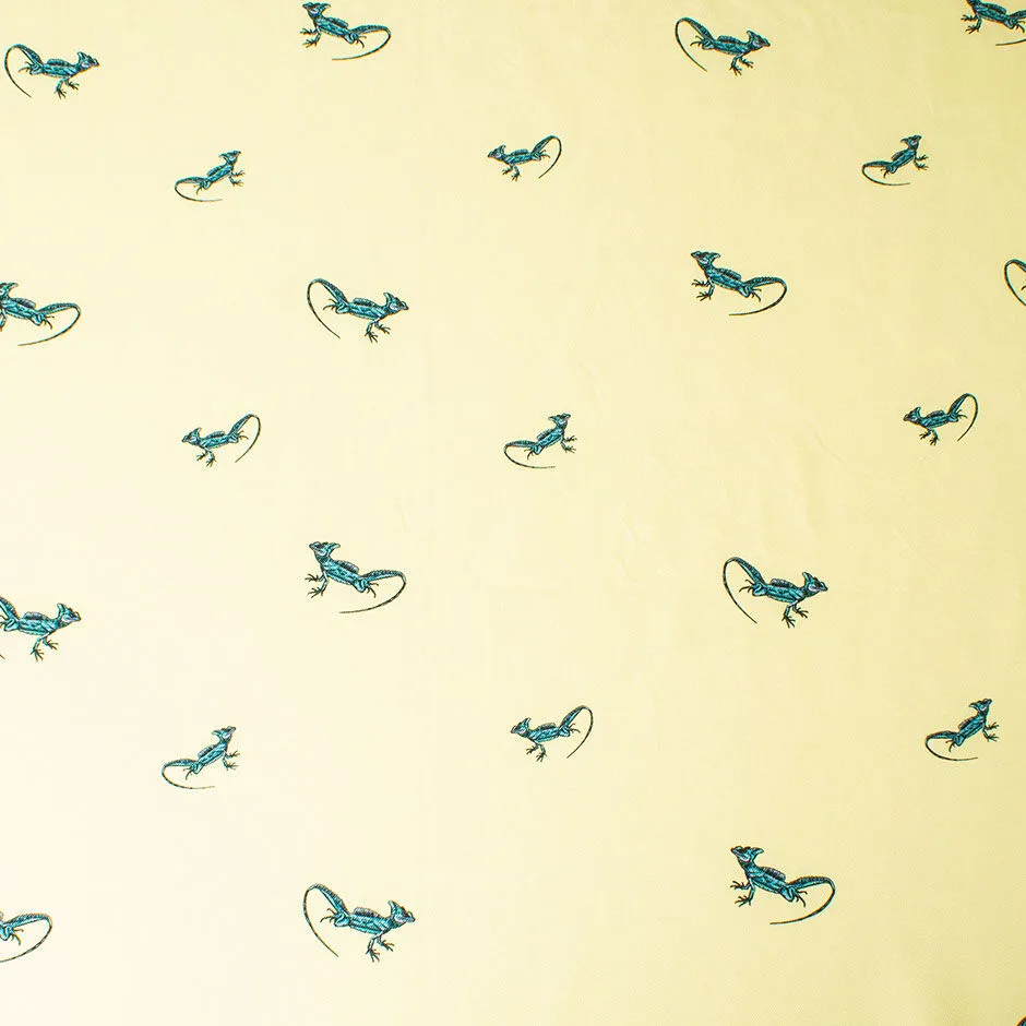 Salamander Printed Sorbet Yellow Pure Silk Twill