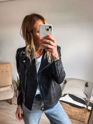 Soaked In Luxury Maeve Leather Jacket PREMIUM BRAND