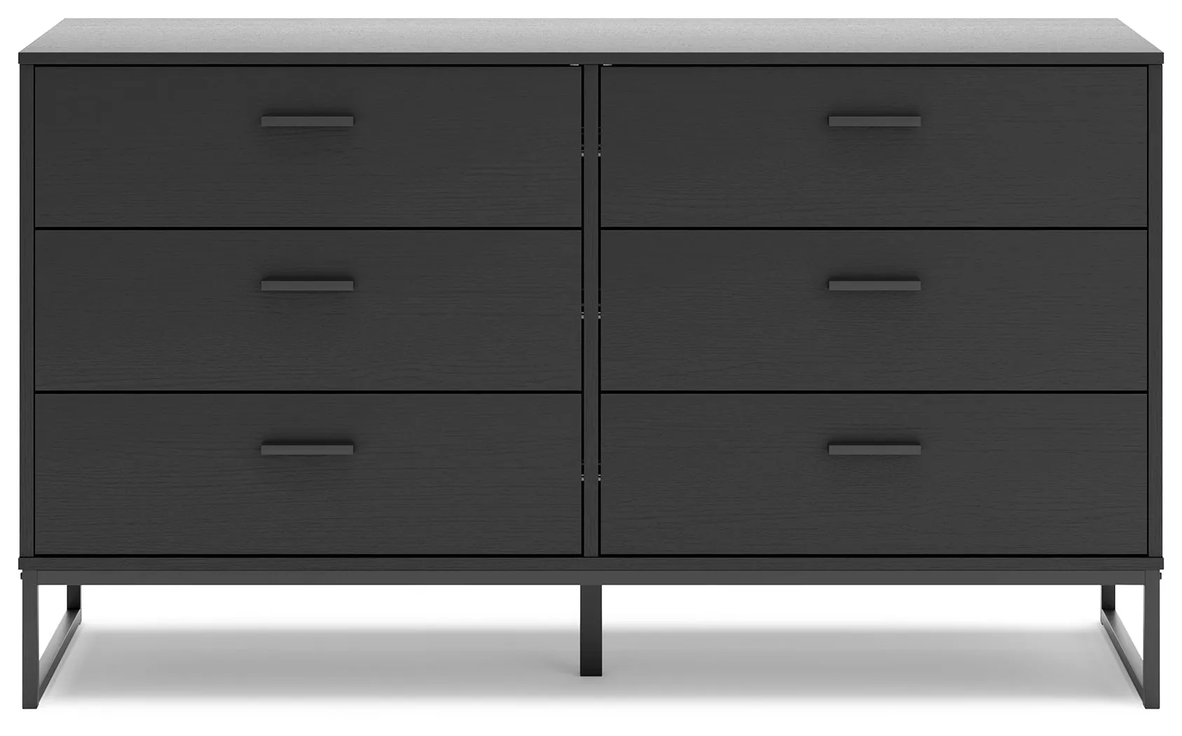 Socalle Queen Platform Bed with Dresser, Chest and Nightstand in Black