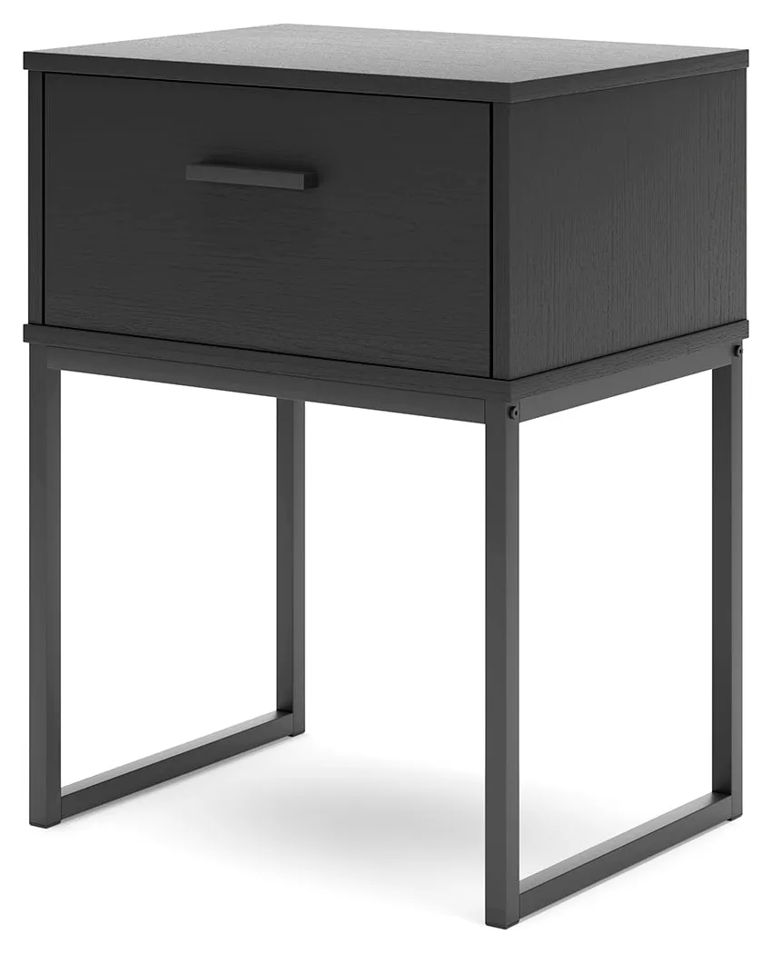 Socalle Queen Platform Bed with Dresser, Chest and Nightstand in Black