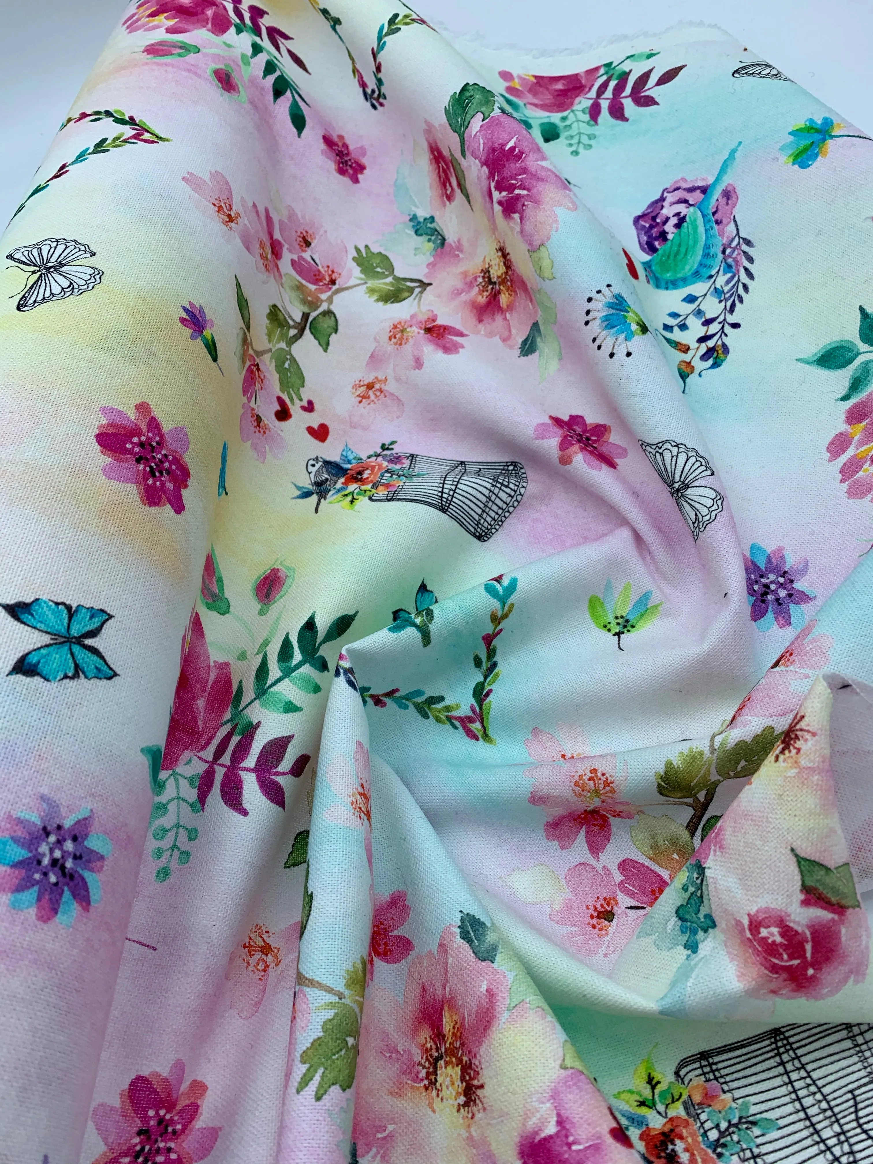 Spanish Cotton - Hearts and Flowers