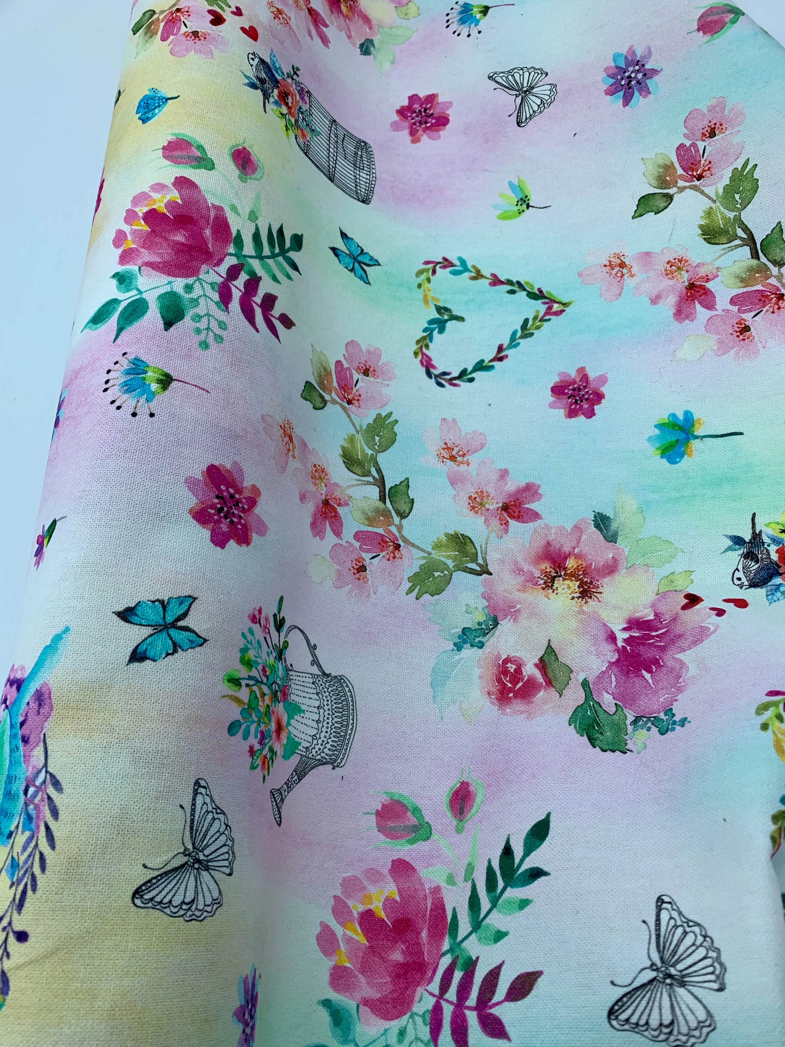 Spanish Cotton - Hearts and Flowers