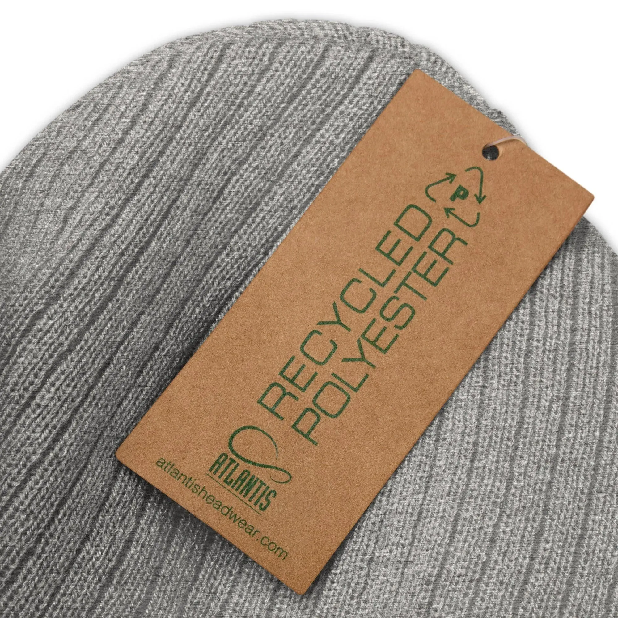 Swedish Dala Horse Embroidered Beanie - Gray