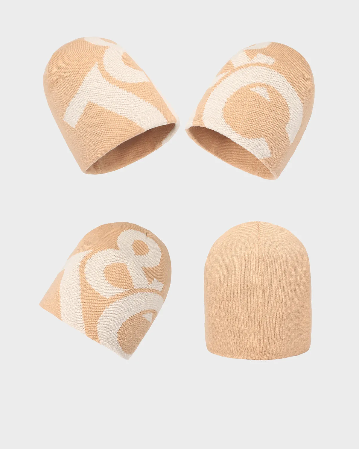 T&C Beanie Scarf Set in Cream