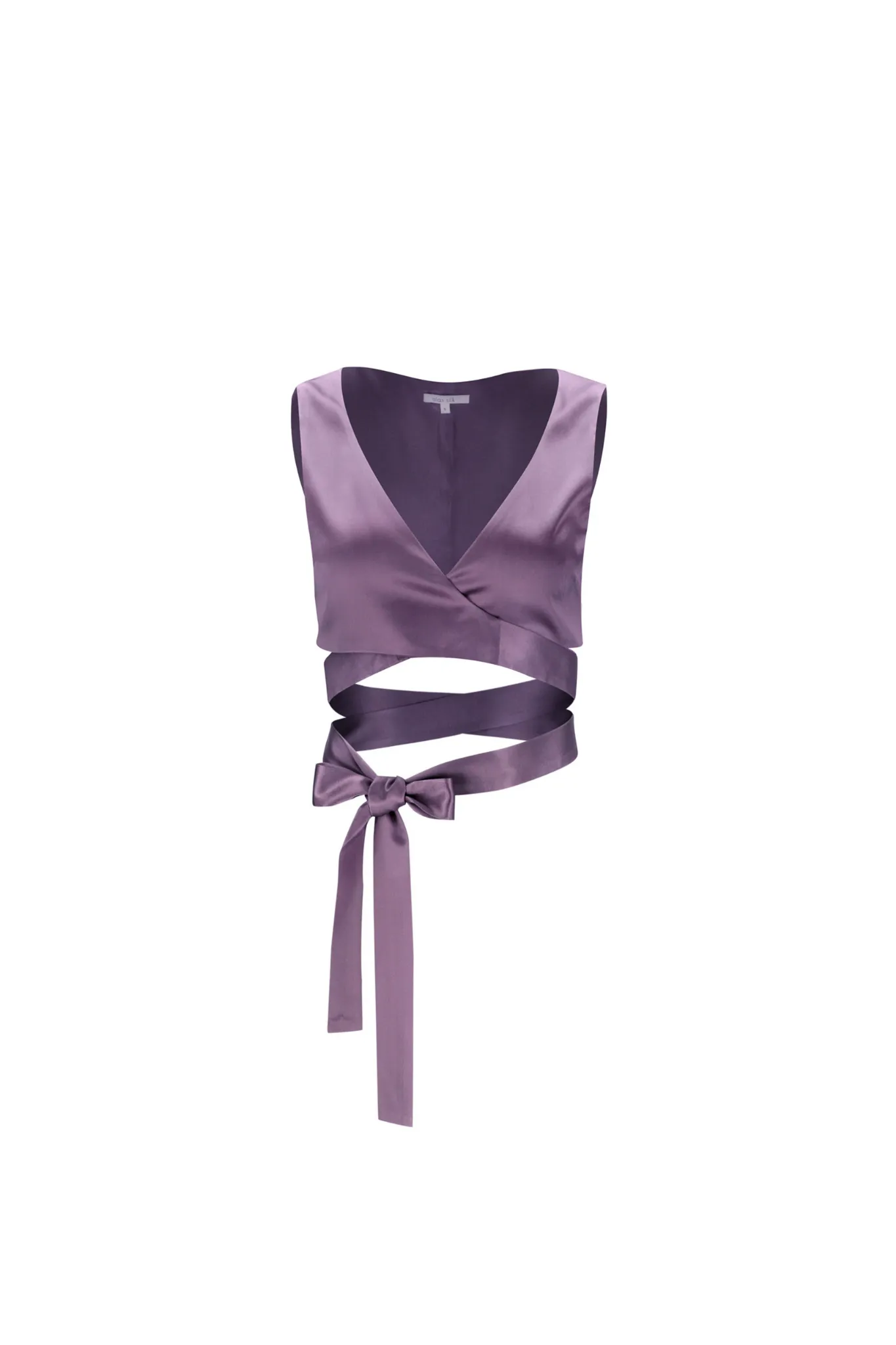 V-Neck Silk Top 'Persephone' in Noble Purple
