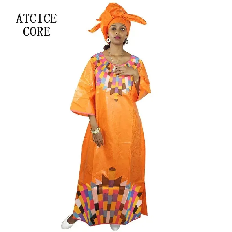 Women's African Dresses: Fashionable New Bazin Riche Embroidery Design