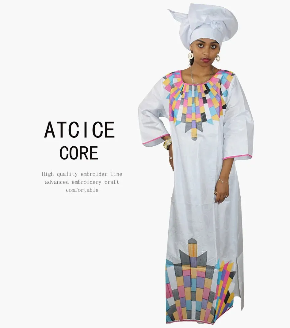 Women's African Dresses: Fashionable New Bazin Riche Embroidery Design