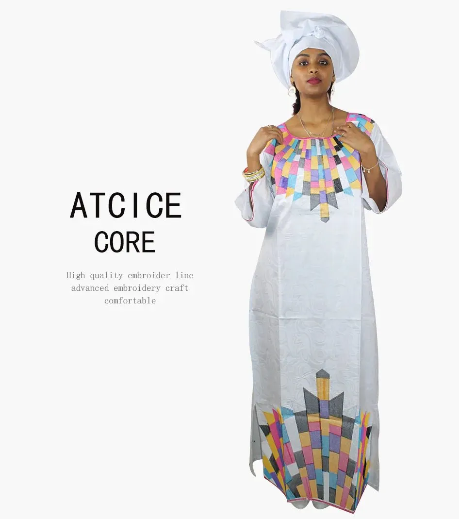 Women's African Dresses: Fashionable New Bazin Riche Embroidery Design