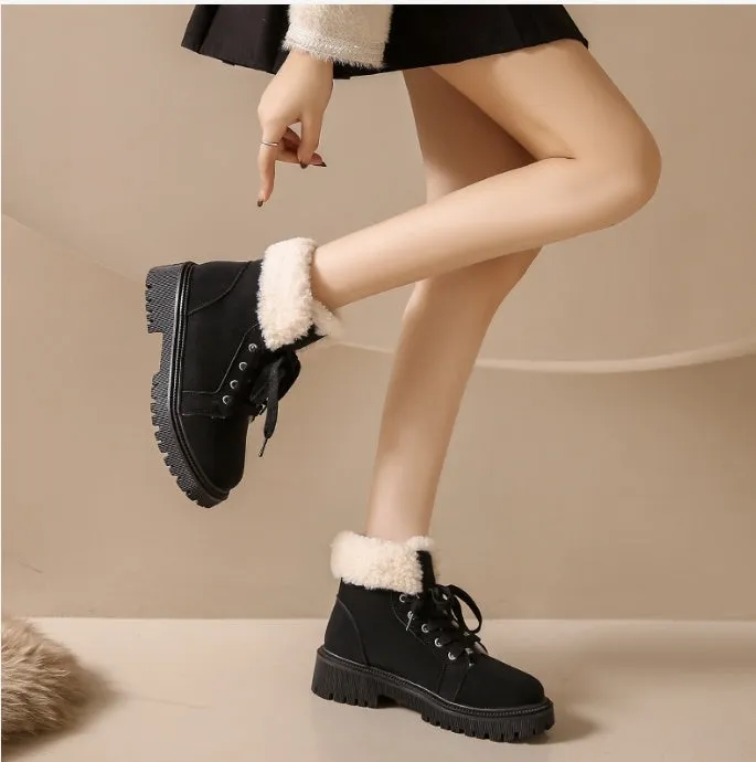 Women's new winter cold sticky light snow boots plus warm fashion women's Martin boots ankle boots