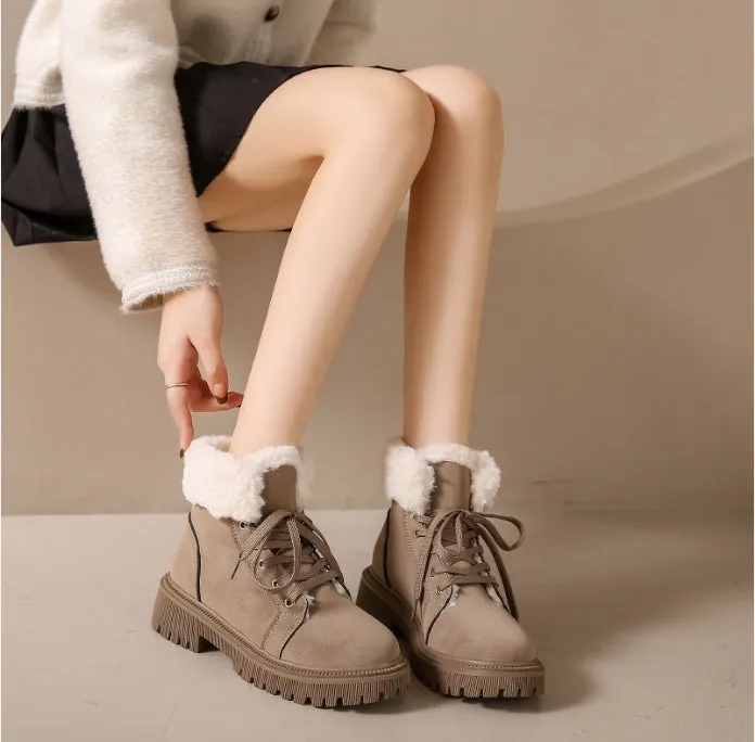 Women's new winter cold sticky light snow boots plus warm fashion women's Martin boots ankle boots